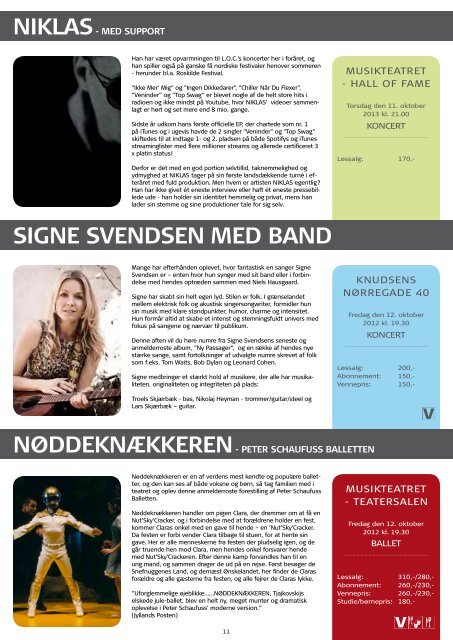 Musikteatret Holstebro - Sæsonprogram 2012 - 2013