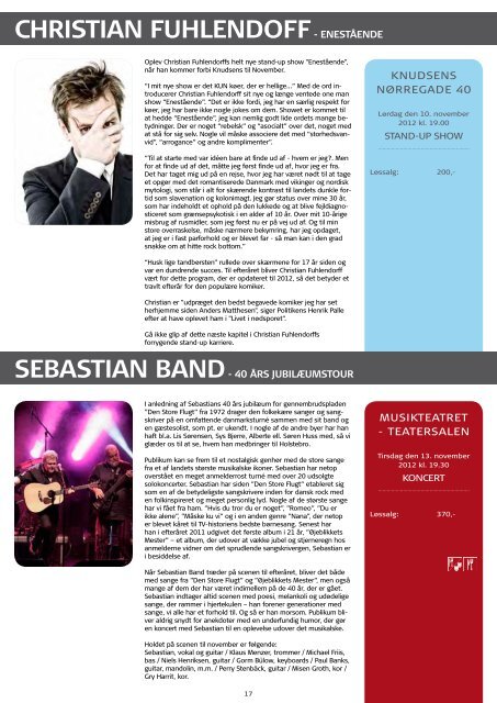 Musikteatret Holstebro - Sæsonprogram 2012 - 2013