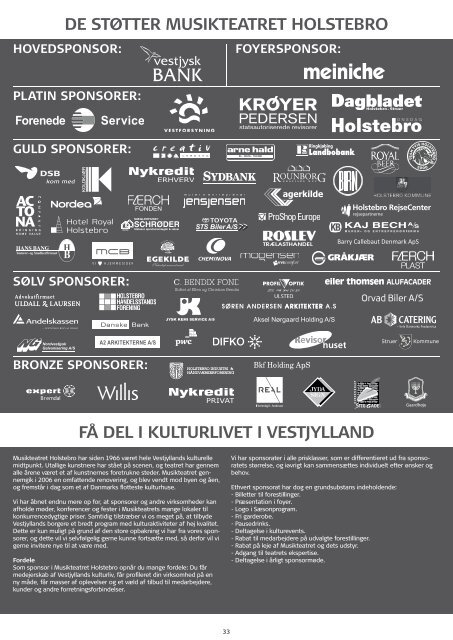 Musikteatret Holstebro - Sæsonprogram 2012 - 2013