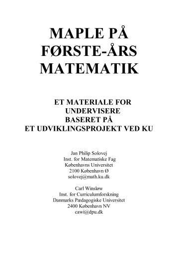 rapport - Institut for Matematik og Datalogi