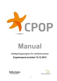 Manual til Fysioterapeut Formular 090101 - CPOP