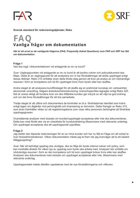 Gå till FAQ