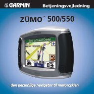 Garmin Zumo 500/550 dansk brugervejledning - mcthobugt