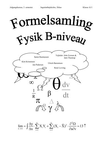 Formelsamling B-niveau projekt [pdf] - sorenr.dk