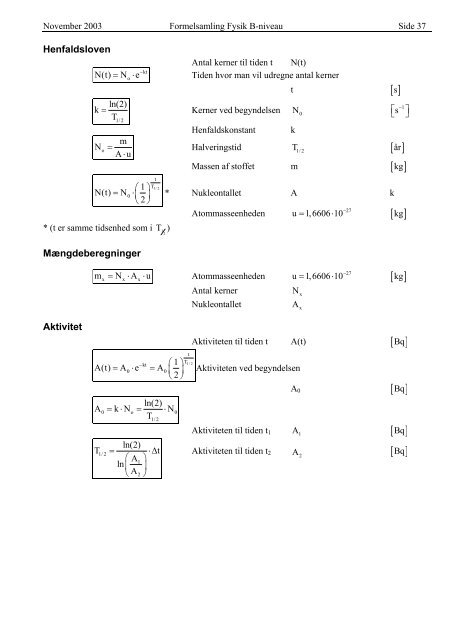 Formelsamling B-niveau projekt [pdf] - sorenr.dk