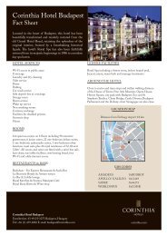 Read the hotel Fact sheet - Corinthia