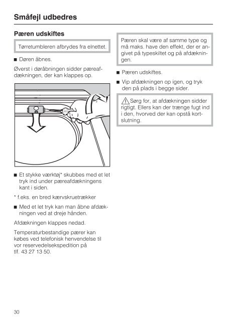 Brugs- og opstillingsanvisning udluftningstørretumbler PT 5136