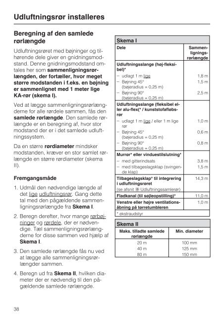 Brugs- og opstillingsanvisning udluftningstørretumbler PT 5136