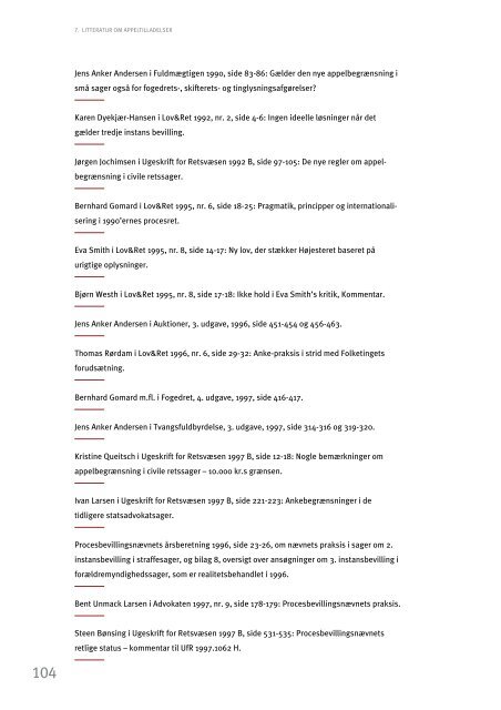 Procesbevillingsnævnet Årsberetning 2007 - Domstolene