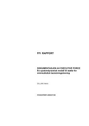 Norsk rapport - FFI rapporter - Forsvarets forskningsinstitutt