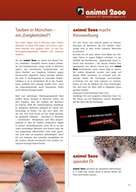 abgedruckte Postkarte auf Seite 27 - Menschen für Tierrechte ...