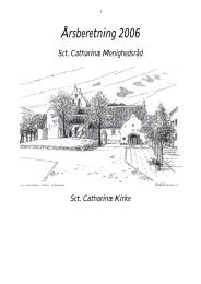 Årsberetning 2006 - Sct. Catharinae Kirke