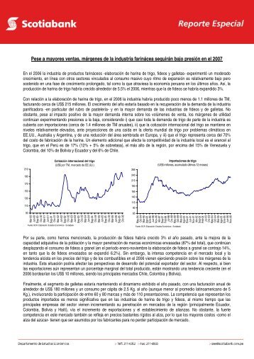 Pese a mayores ventas, márgenes de la industria ... - Scotiabank