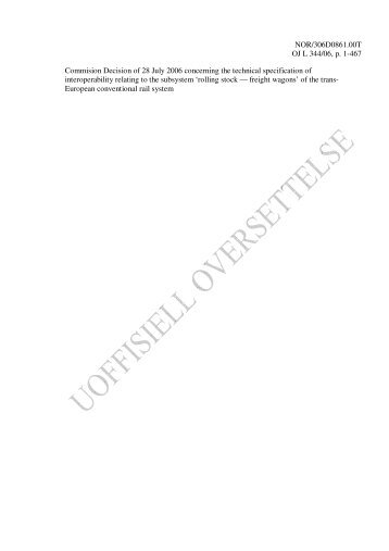 NOR/306D0861.00T OJ L 344/06, p. 1-467 Commision ... - Lovdata