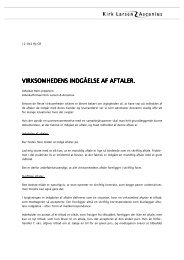 Virksomhedens indgåelse af aftaler - Kirk Larsen & Ascanius