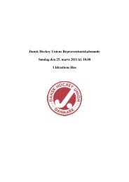 2. Bestyrelsen aflægger beretning for året 2011 - Dansk Hockey Union