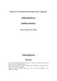 Adamsbøkene. Jubileerboken.