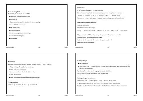 Struktureret tekstbehandling med Word - SCIENCE