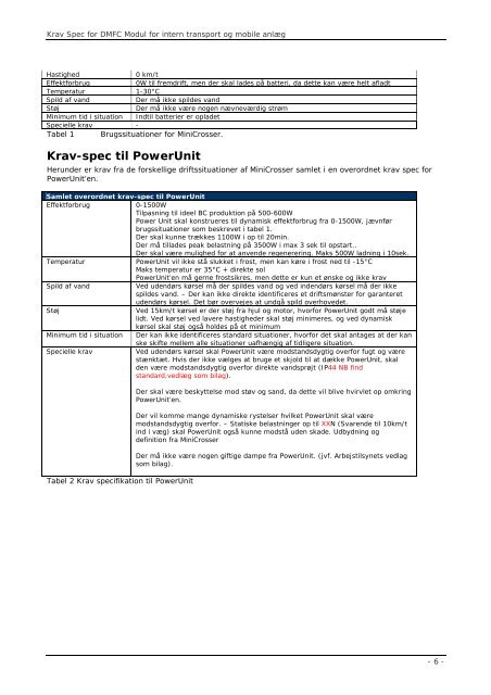 DMFC modul for intern transport og mobile anlæg