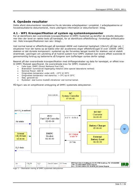 DMFC modul for intern transport og mobile anlæg