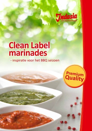 Clean Label marinades - Van Uhm