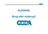 ALKOHOL Brug eller misbrug? - Alkoholdialog