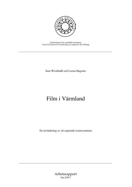 Film i Värmland - Karlstads universitet