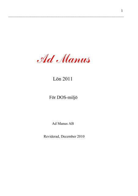 Allmant Ad Manus