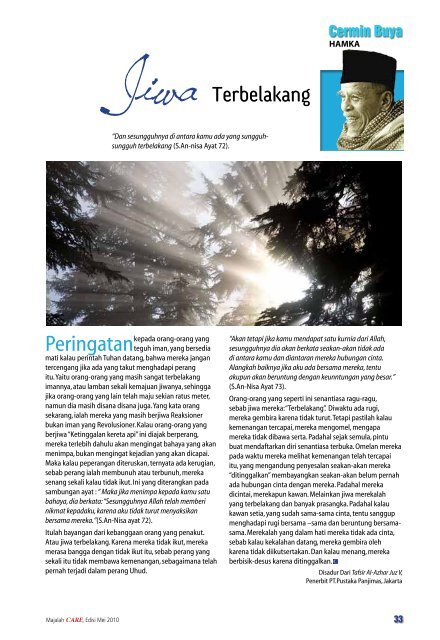 Majalah CARE, Edisi Mei 2010 - Al-Azhar Peduli Ummat