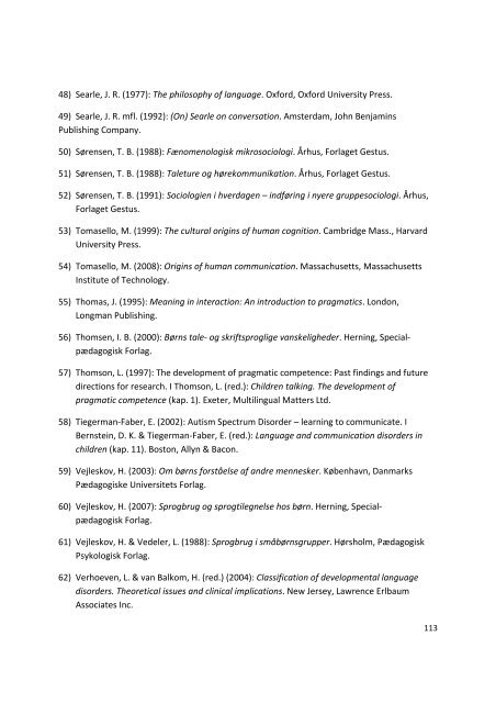 Pragmatiske sprogvanskeligheder (PLI) - et single ... - Tonsgaard.net