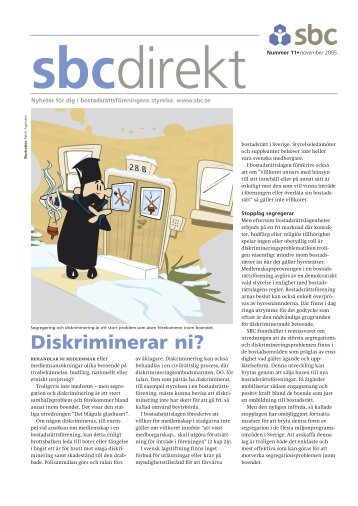 Diskriminerar ni? - Bostadsrätterna
