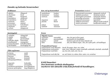danske og latinske benævnelser – kasusstreamer - Tyskforlaget