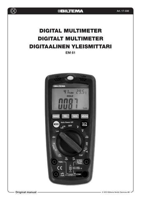 Digital multimeter Digitalt multimeter Digitaalinen yleismittari ...