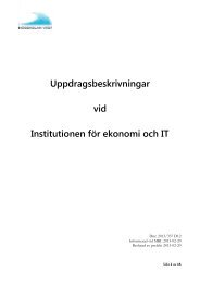 Uppdragsbeskrivning 2013 - Högskolan Väst