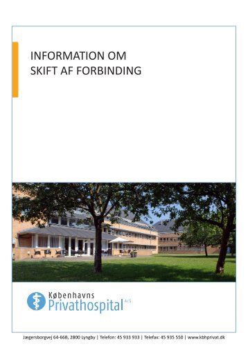 Skift af forbinding.pdf - Københavns Privathospital