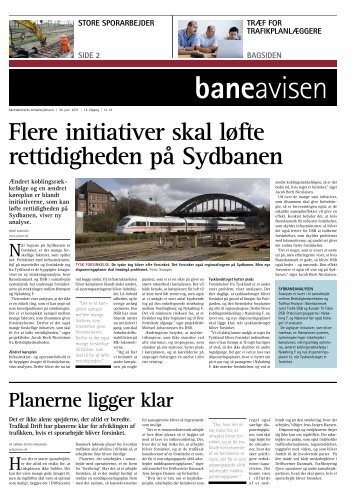 Flere initiativer skal løfte rettidigheden på Sydbanen - Banedanmark