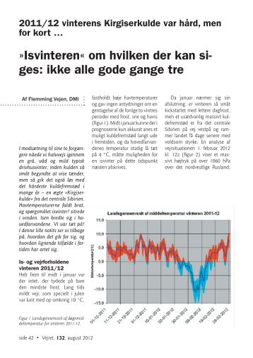 Isvinteren« om hvilken der kan si- ges: ikke alle gode gange tre - DMI