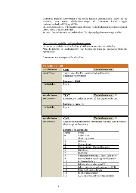 Danmarks Statistiks uddannelsesregister