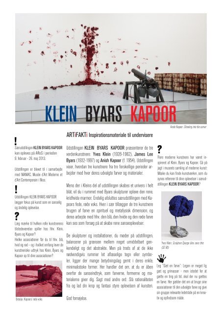 KLEIN BYARS KAPOOR - Aros