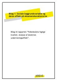 Bilag 1: Sociale baggrundsvariable og deres effekt på ... - KREVI