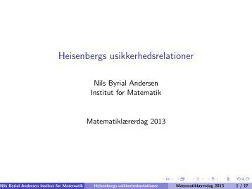 Slides - Institut for Matematik