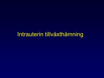 Intrauterin tillväxthämning