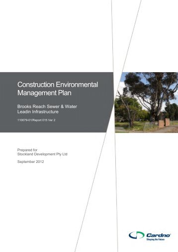 Construction Environmental Management Plan - Sydney Water