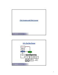 File Systems and Disk Layout I/O: The Big Picture