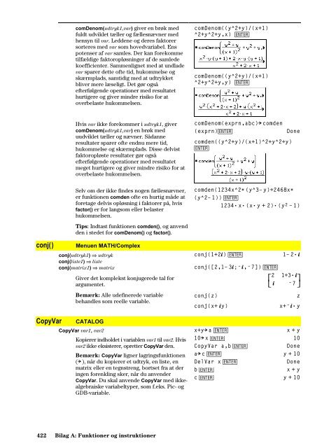 TI-89 Dansk Manual - sorenr.dk