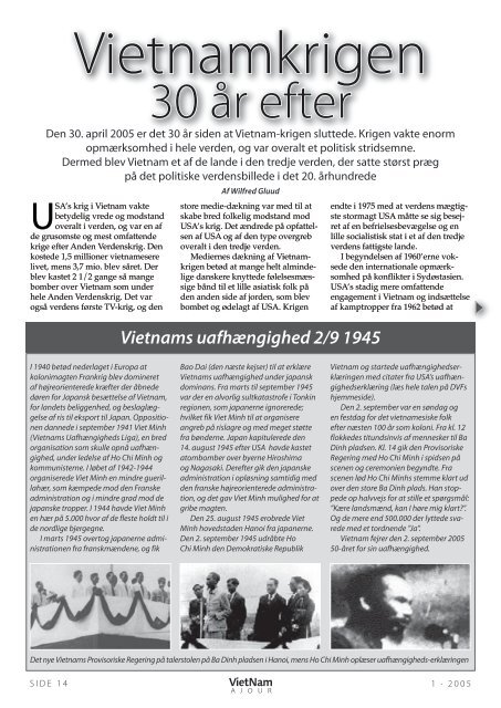 Vietnamkrigen 30 efter, artikle 5 sider fra VietNam nr. 1 ...