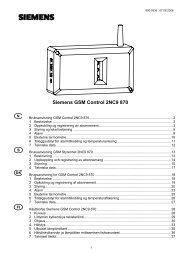 Siemens GSM Control 2NC9 870 - Glen Dimplex Nordic