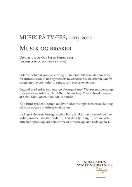 Musik og brøker - Musik på Tværs