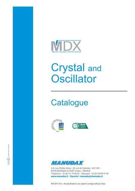 Crystal and Oscillator - Manudax