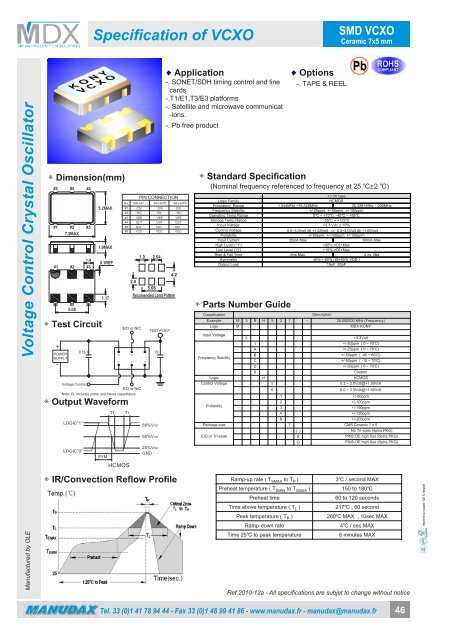 Crystal and Oscillator - Manudax